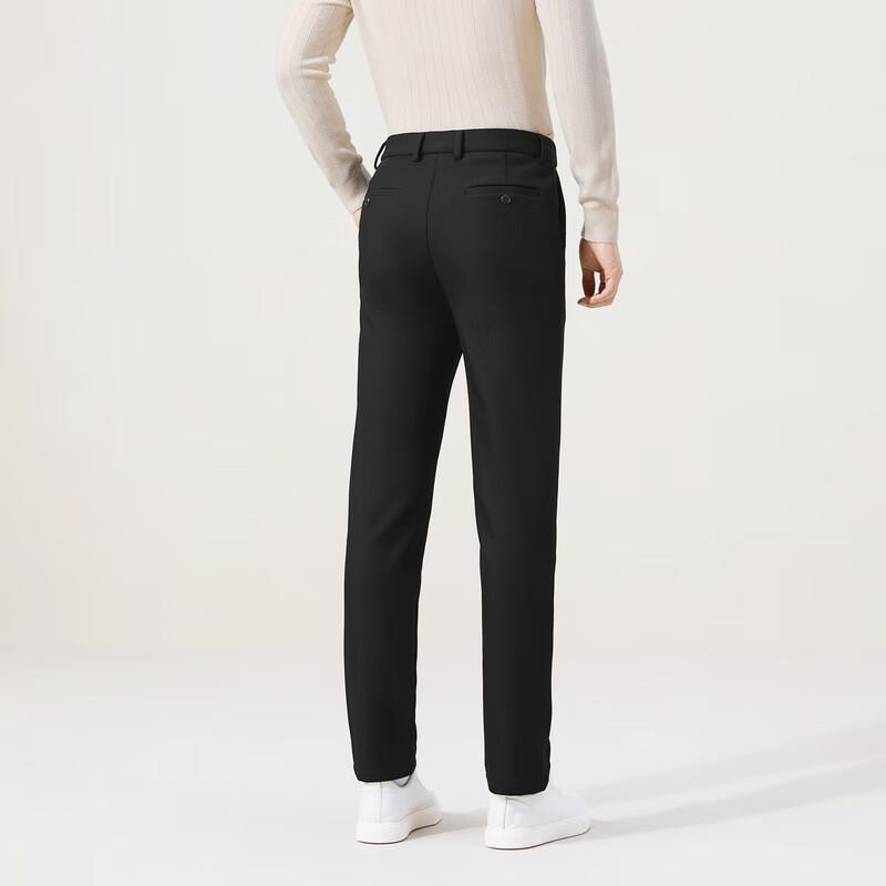 Qipai Men's Wrinkle-Resistant Brushed Twill Straight-Leg Casual Pants