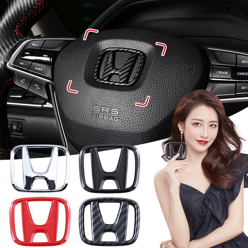 Автомобильная наклейка на руль, декоративный значок с логотипом для Honda Civic Accord Crider City XRV CRV HRV Inspire Fit Odyssey Envix
