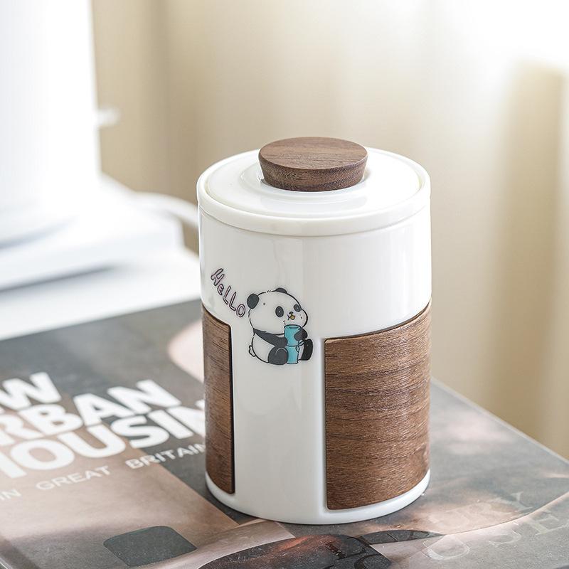 Креативная персональная чашка для чая с пандой, офисная чашка для воды, новая керамическая чашка с ситечком для чая, сувенир