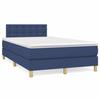 Maison Exclusive - Sommier à lattes de lit matelas et LED bleu 120x190 cm tissu