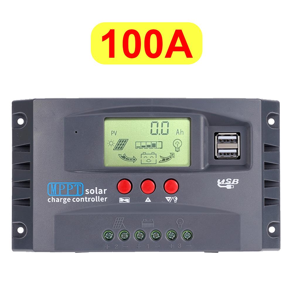12V24V MPPT контроллер солнечной зарядки 50VDC фотоэлектрический регулятор цветной экран для Lifepo4 GEL свинцово-кислотный литиевый аккумулятор
