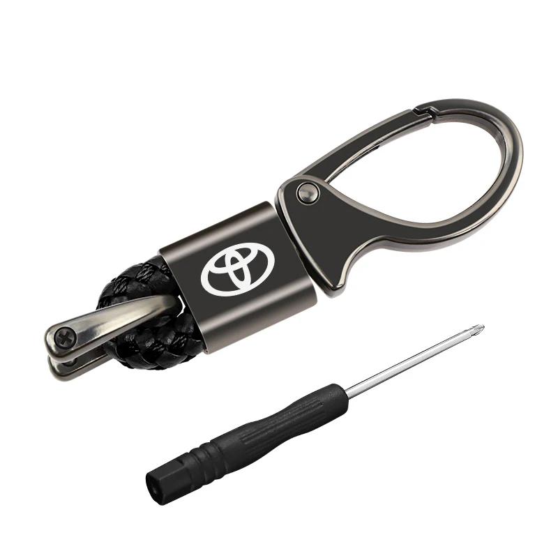 Simple creative trendy keychain for men women waist keychain For Toyota C-hr Rav4 Hilux Prius Avensis Auris Corolla