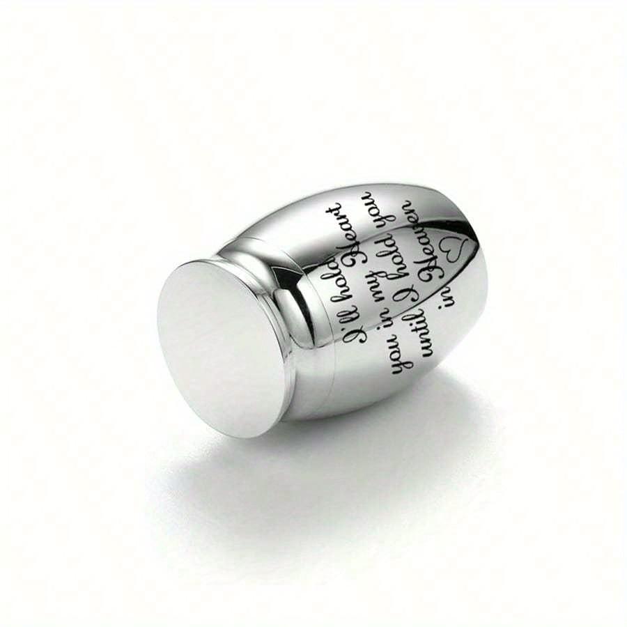 Маленькие памятные урны для праха человека или питомца 1,57 дюйма Мини-урны для кремации для праха Мемориальный держатель для праха из алюминиевого сплава - Я буду держать тебя в своем сердце до