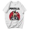 Мужская футболка Pugzilla Любитель собак Забавная Японская мопс Любитель собак Ретро Идея Y2K Графика Качество Унисекс Одежда Футболки