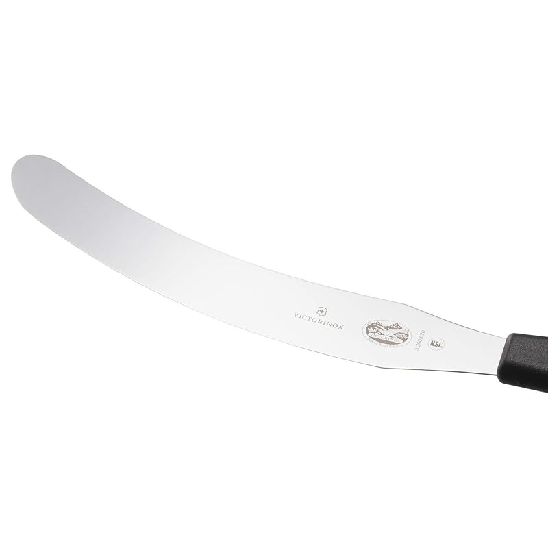 VICTORINOX Лопатка, Профессиональный мастихин, 20 см, Прямой, Черный. Лопатка с оптимальной эластичностью, незаменимая для выпечки. Можно мыть в посудомоечной машине. швейцарский