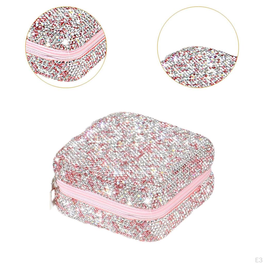 Стразы Шкатулка для украшений Декор для ювелирных изделий Шкатулка для ожерелий Серьги Органайзер для