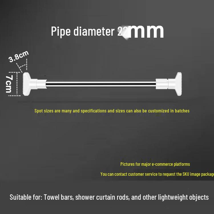 Телескопическая штанга из нержавеющей стали для сушки одежды, поддержки на балконе, штор, душа и подвешивания в шкафу