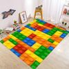 Color Lattice Carpet Squares 3D Printing Bedroom Living Room Hallway Long Strip Anti-slip Area Rug Sofa Doormat Home Mats Decor
