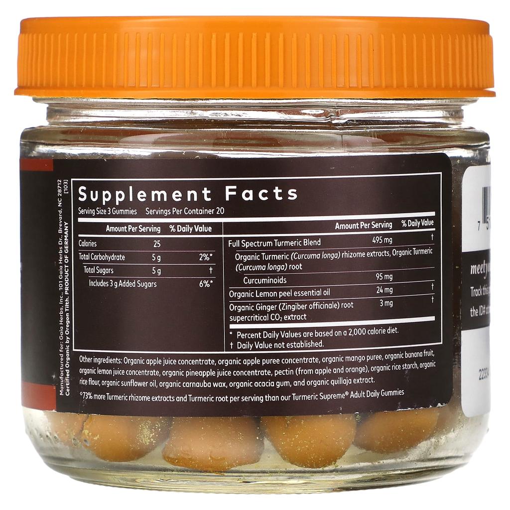 Turmeric Supreme Extra Strength Vegan Gummies 60 Pieces