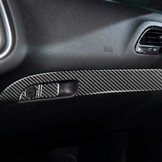 3 шт. Накладка на панель приборов для пассажира из углеродного волокна для Dodge Charger