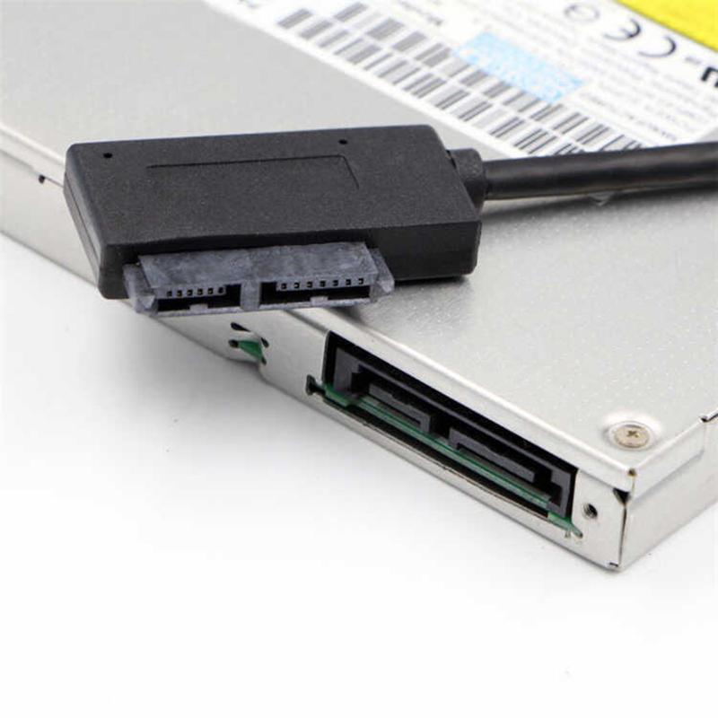 Pzzpss Кабель-переходник USB 2.0 на Mini SATA II 7+6 13Pin для ноутбука CD/DVD-ROM Slimline привода Конвертер HDD Caddy