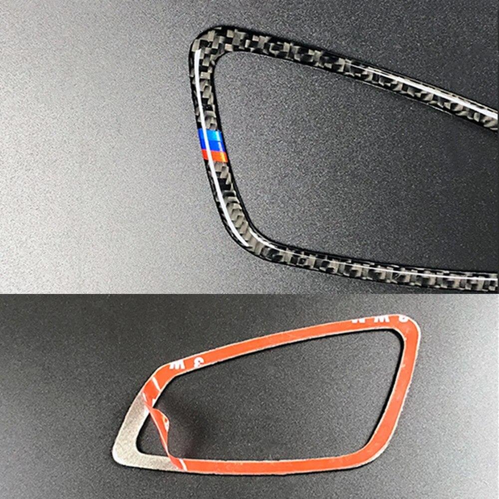 4 шт./компл., углеродное волокно, внутренняя дверная ручка автомобиля, наклейка, декоративные наклейки, автоаксессуары для BMW E90 E91 3 серии 2005-12