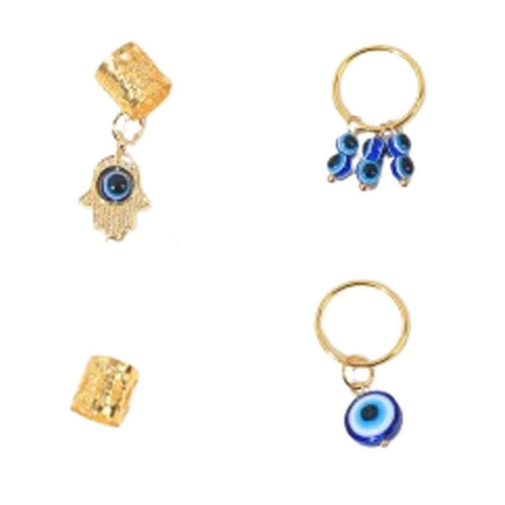 16 шт. Дреды Дреды Бусины Глаз Дьявола Трубочки для Плетения Волос Полые Кольца для Волос Мужские