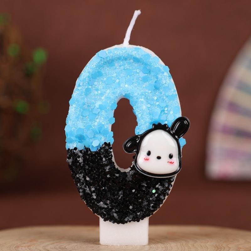 Pacha Dog Numbers Birthday Candle Cake Party Decoration Birthday Handmade Candles 0-9