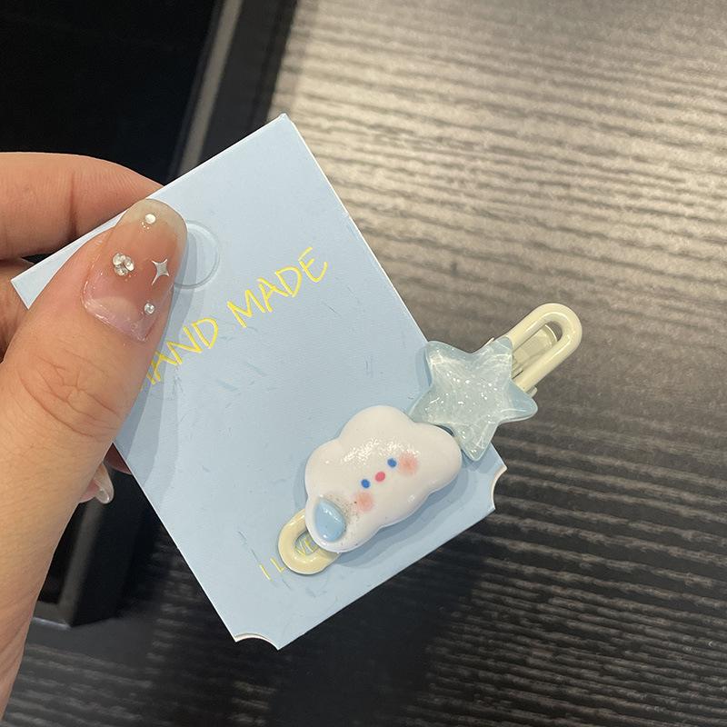 Детская заколка-уточка, маленькая заколка-зажим, шпилька, головной убор, милая заколка-облако, девочка, звезда, заколка для челки на бок