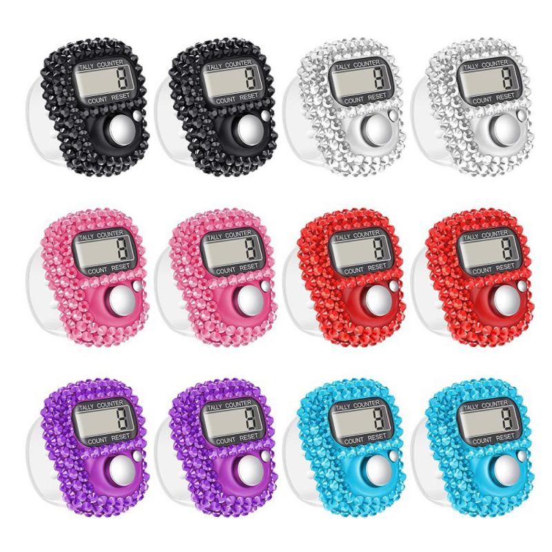 Knit Counter Lcd Electronic Digital Knitting Crochet Stitch Marker Row Finger Counter For Sewing Knitting HD