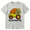 VelociTractor Funny Dinosaur Tractor Graphic Tshirt Unisexs Women Clothing Fashion Cotton Casual Oversized Short Sleeve T Shirts