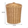 Imitation Rattan Basket Woven with Lid Clothes Hamper Laundry Bins for