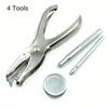 200Pcs Boxed Snaps Buttons Set Double Cap Leather Punch Pliers Durable Snap Fastener Kit  DIY Craft