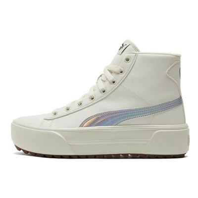 Женские кроссовки Kaia Mid Fur Iridescent Cream Whisper-White Silver 385377-01