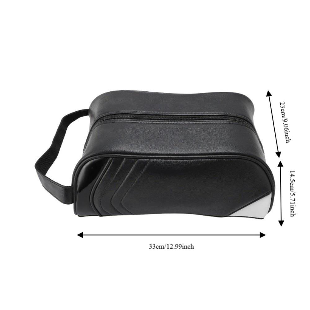 Waterproof PU Golf Shoe Bag With Handle Travel Shoe Organizer Sports Shoes Storage