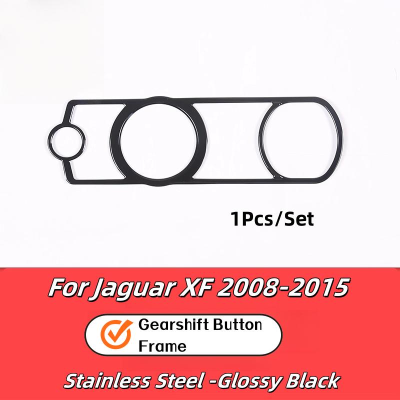 For Jaguar XF XJ 2010-2019 Stainless Steel Black Car Central Control Multimedia Air Button Cover Trim Sticker Car Accessories lqrd4