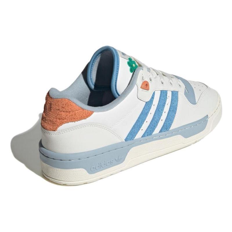 adidas Оригинальные женские кроссовки Originals Rivalry Low белые с голубым IG3066