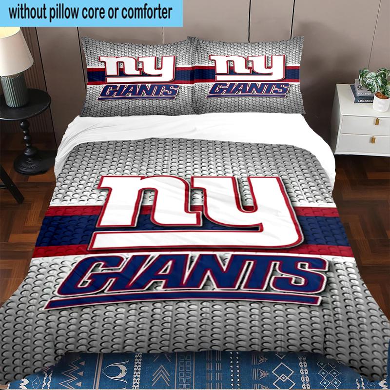 New York Giants Helmet 3PCS Bedding Set 2D Printing (Includes 1 Duvet Cover + 2 Pillowcases Coreless), Bedroom decor,Fan gift