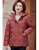 Женская осенне-зимняя куртка однотонная с капюшоном свободная короткая утолщенная ветрозащитная куртка для мам