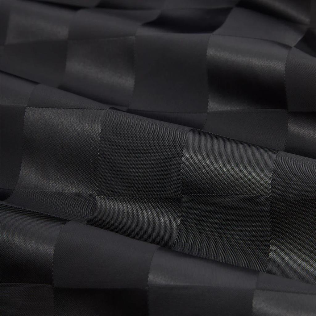 Kith FW24 Клетчатые атласные шорты Collins средней посадки, удобные повседневные мужские шорты, черные KHM060696-001