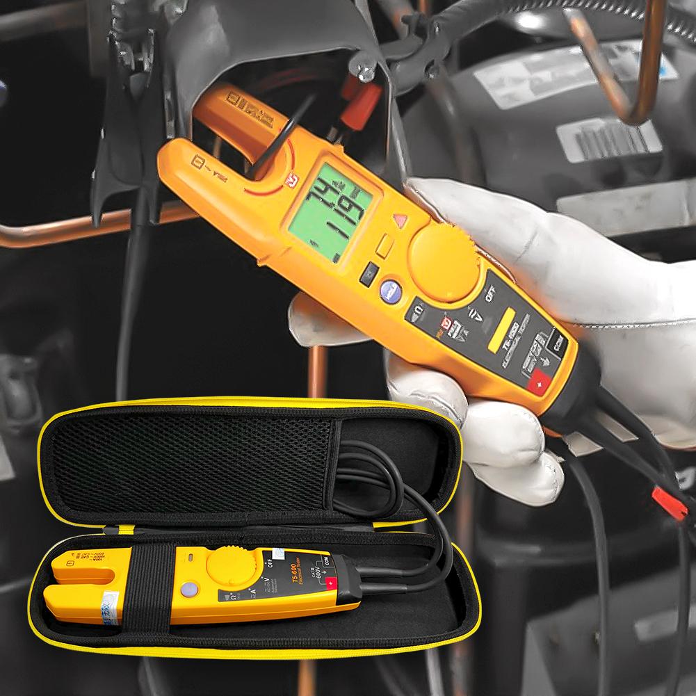 EVA Hard Carrying Case for Fluke T5-1000/T5-600/-1000/-600 Multimeter Protective Case Shockproof Travel Bag with Mesh Pocket