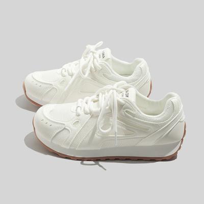 Летние новые сетчатые женские белые туфли универсальные кроссовки дышащие скейт-кеды модная повседневная обувь модные мужские однослойные туфли