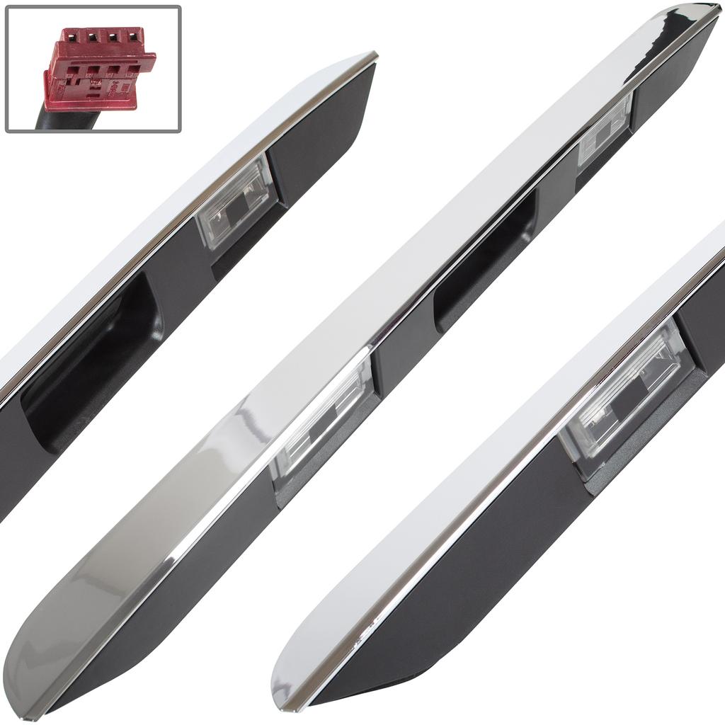 BMW 5 E39 97-04 KOMBI license plate light cover with tailgate opening microswitch CHROME
