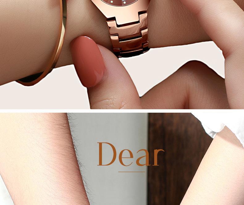 Korean Style Tungsten Color Ultra-Thin Waterproof Quartz Watch for Couples