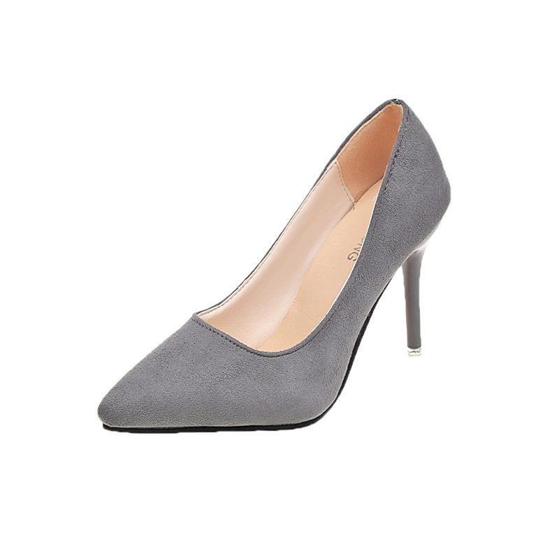 2025 европейская и американская мода высокие каблуки импортная торговля большой размер тонкие высокие каблуки одинарные туфли женские с неглубоким горлом крышка для ног заостренная мода h