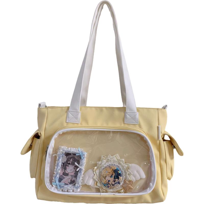 Second-dimensional Yuan Niche Pain Bag Large-capacity Student Shoulder Bag Fashionable Transparent Cute Portable Messenger Bag