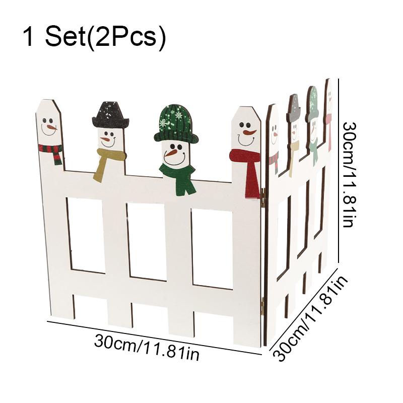 2 шт. Деревянный забор для дерева, украшение для дерева на вечеринку, украшение для двора, фестиваль, Рождество, деревянный забор 30 * 30 см
