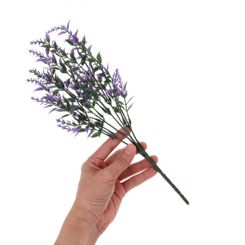 Artificial Lavender Purple Lavender Stems for Decoration 15Pcs Fake Flower