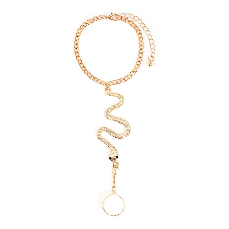 Новая модная цепочка на спину в виде змеи из сплава, простая личность, нерегулярное кольцо, интегрированная цепочка, женская