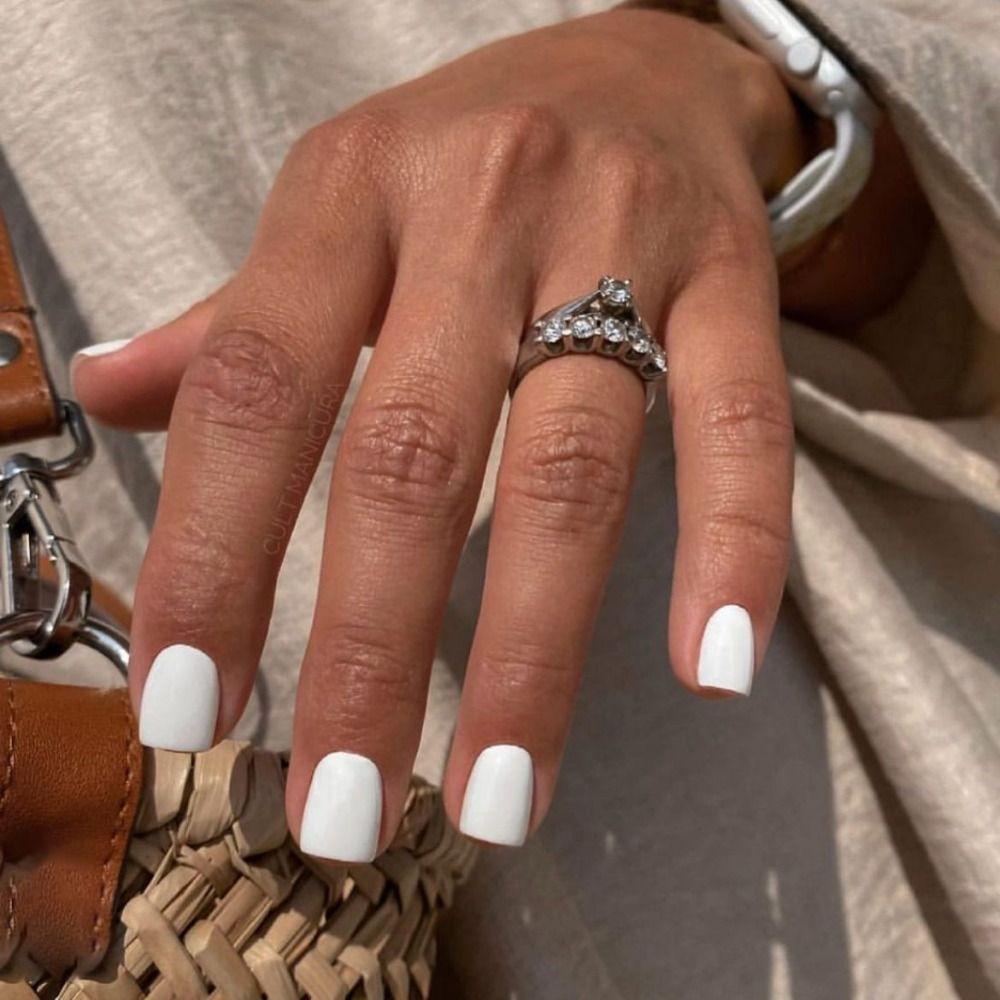 Короткие квадратные накладные ногти френч пресс на ногтях модные советы по маникюру для женщин и девочек