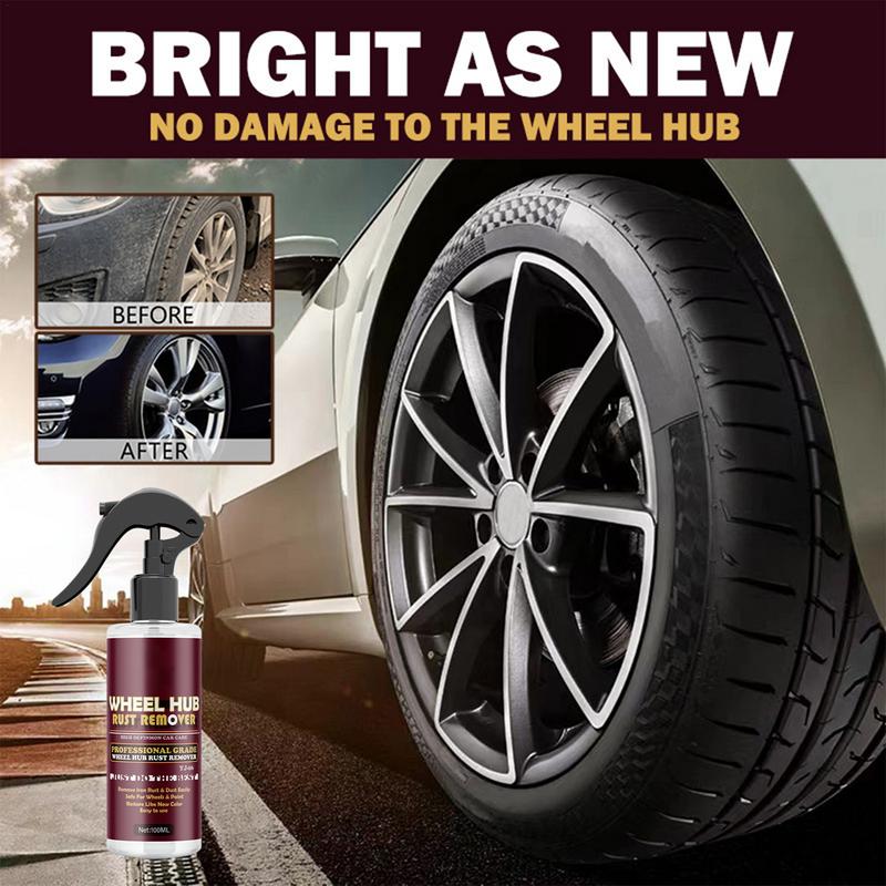 Средство для удаления ржавчины 100 мл. Железный порошок. Спрей для удаления ржавчины. Очиститель ступицы колеса. Быстродействующий. Удаляет пятна ржавчины с автомобильной краски. Железо для автомобиля.