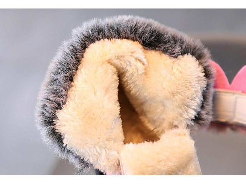 Зимние сапоги принцессы для девочек 2023 года — мягкие, утолщенные, плоские, хлопковые, короткие детские туфли