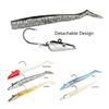 Durable 10g 19g 34g Luminous Worm Barbed Hook Fish Eel Lure Lead Jig Head Artificial Soft Bait