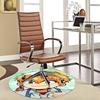 1pc Anime Cartoon Design Round Carpet  Office Chair Mat, NonSlip Rug for Home Decor
