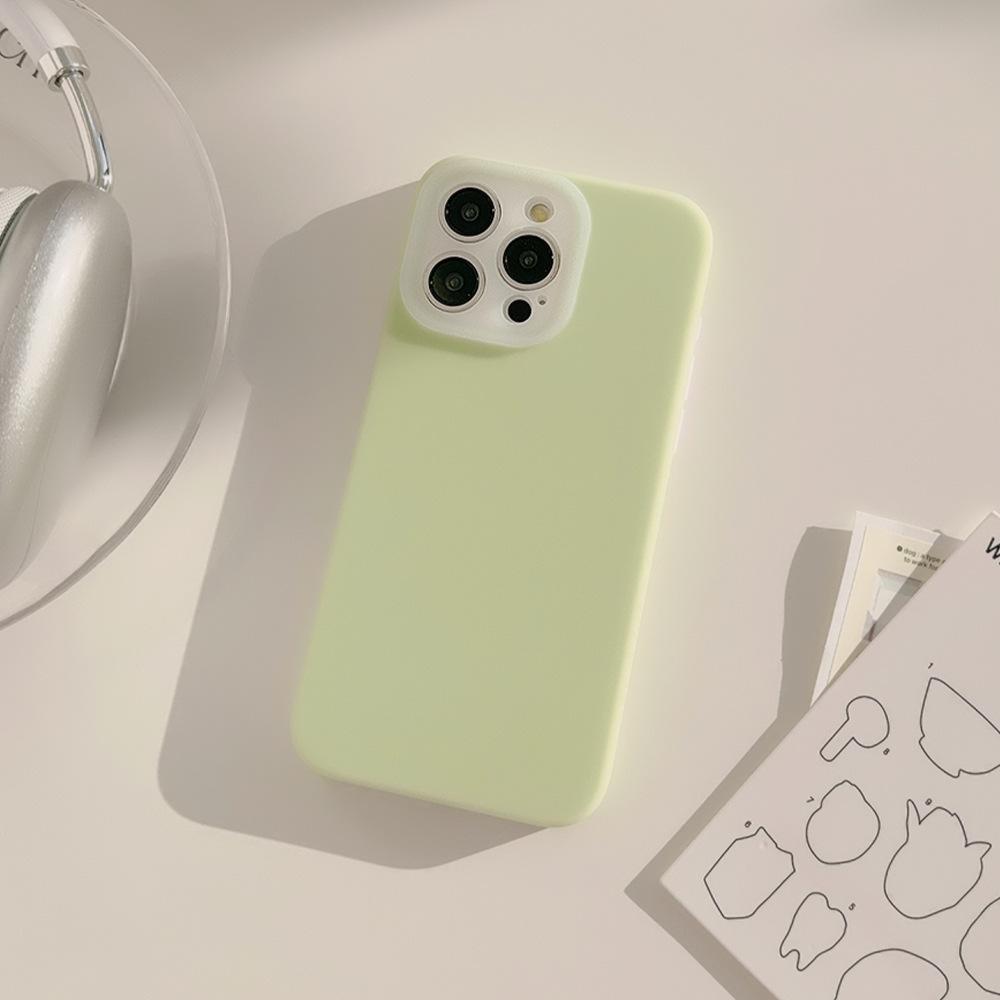 Жидкий Желейный 16 Подходит для Чехла iPhone iPhone 15 Защита от Падений 14promax Однотонный Простой 12 Всесторонний 13