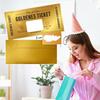 1/3/5Pcs Golden Ticket Scratch Card Surprise Gift Reveal Scratch Card with Envelope Birthday Wedding Card Gift for Kids Women Men