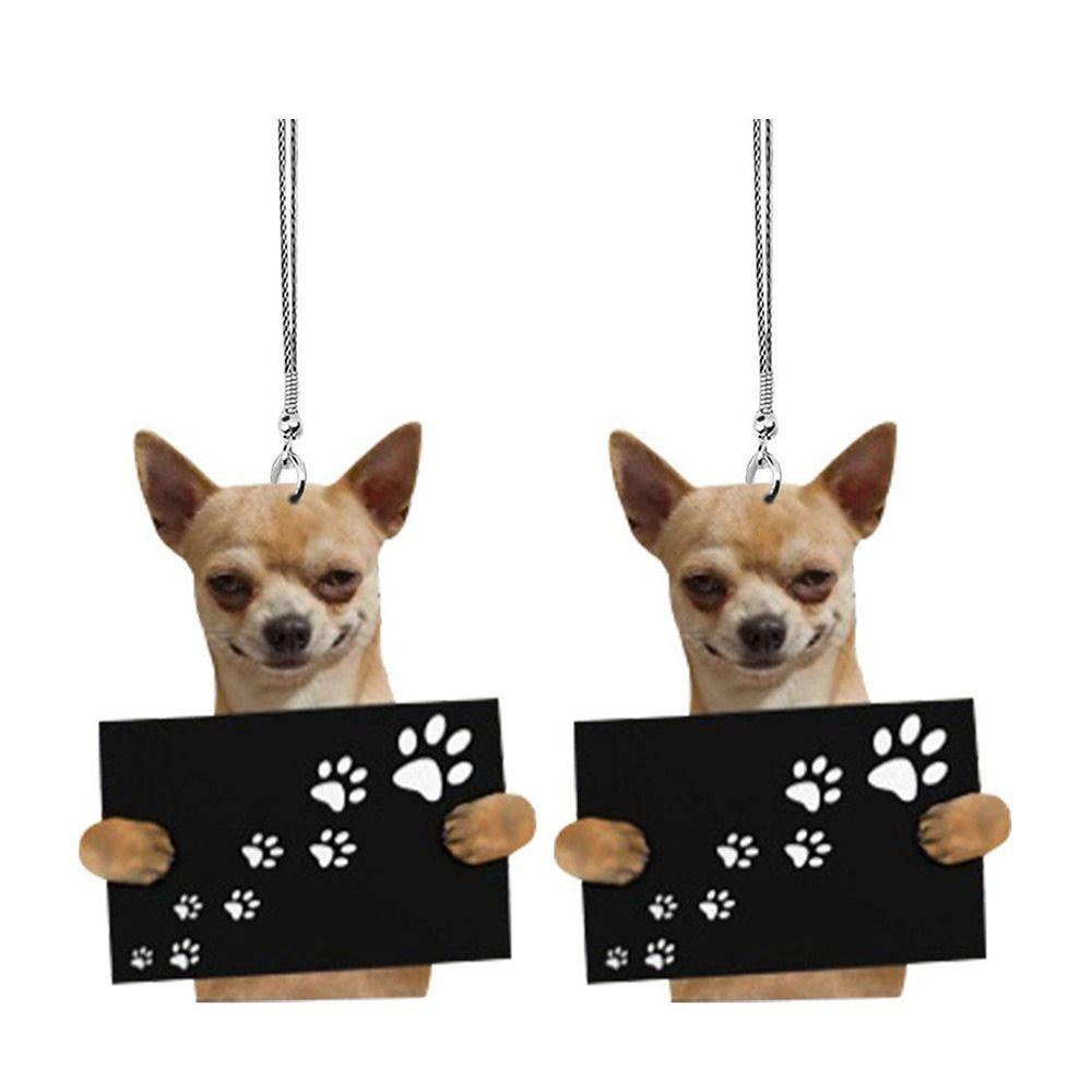 Toy Auto Rearview Mirror Decoration Hanging Puppy Ornaments Car Pendant Car Interior Accessories