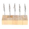 10pcs Note Clamp Wooden Base Alligator Clip Holder Photo Number Table Cards Memo Holder