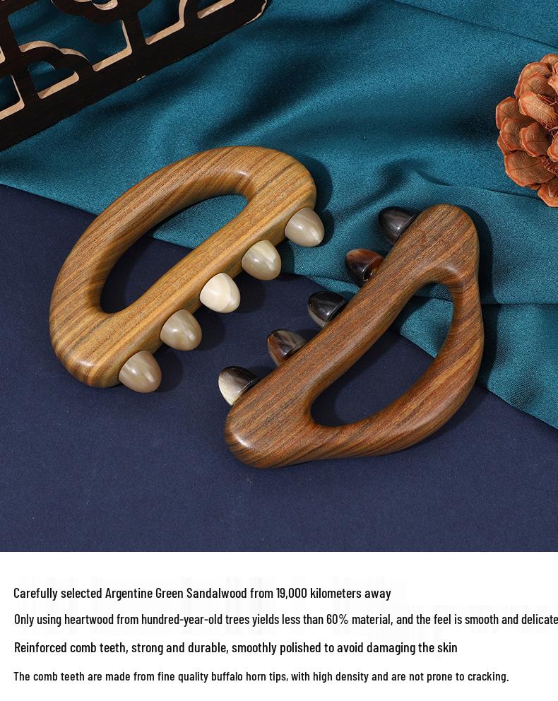 Sandalwood Cow Horn Massage Comb