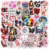 50 Love Couple Stickers Valentine's Day Gift Layout Waterproof Material Decorative Suitcase Stickers